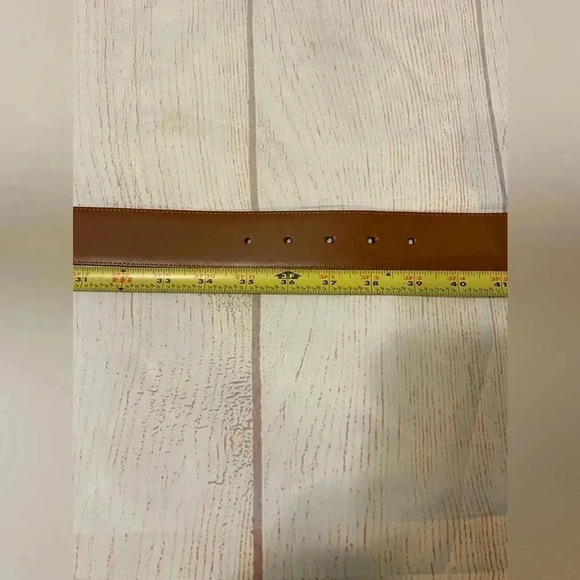 Men’s‎ Navy Blue Smooth Faux Leather Belt Fits Size 36-38 - Picture 8 of 10